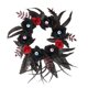 thumbnail image 2 of Adorno De Corona Colgante De Rosa Negra Con Globo Ocular Artificial De Halloween Para Entrada, 2 of 5