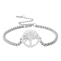 Genérico - Pulsera Árbol De La Vida Acero Plateado / Todojoyas
