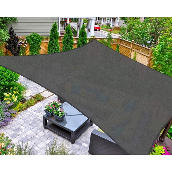 Vela de Sombra Solar AsterOutdoor 305x396cm Bloqueo UV Grafito