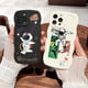 thumbnail image 1 of 2pcs Astronaut Graphic Luxury Phone Case For IPhone 11 14 13 12 Pro Max XR XS 7 8 Plus Shockproof Cases Fall Bumper Back Soft Matte Lens Protection Cover Pattern Cases, 1 of 2