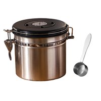 Bothyi - Almacenamiento De Granos De Café, Botes De Azúcar De Té Multifuncionales Para Galletas De Harina De Té, Plateado, 1,2 L