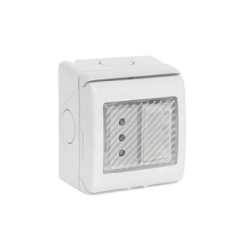 Ekoline - Casquete Hidrobox Ip55 Enchufe 10/16A E Interruptor 9/12