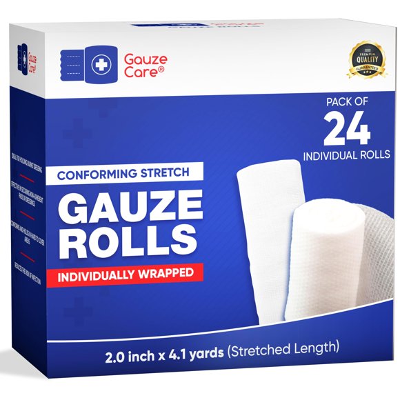 Rollos de gasa Gauze Care 5 cm (paquete de 24) 4,1 yardas