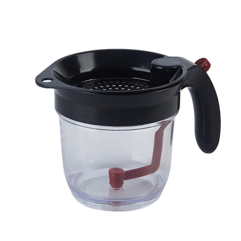 Xusx111 - Separador De Grasa Con Liberación Inferior, Separador De 4 Tazas Grises Para Cocinar Con Filtro De Aceite, Separador De Grasa De Gadgets De Cocina Empaquetado (rojo)
