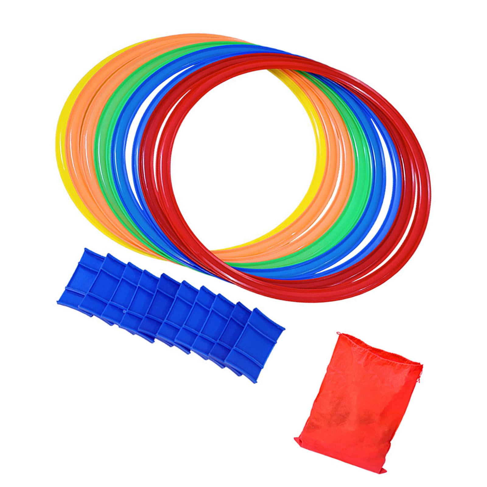 Bothyi - 10 Piezas De Anillos De Rayuela, Material Didáctico Preescolar, Juguetes Deportivos, Juguetes De Patio, 48 Cm