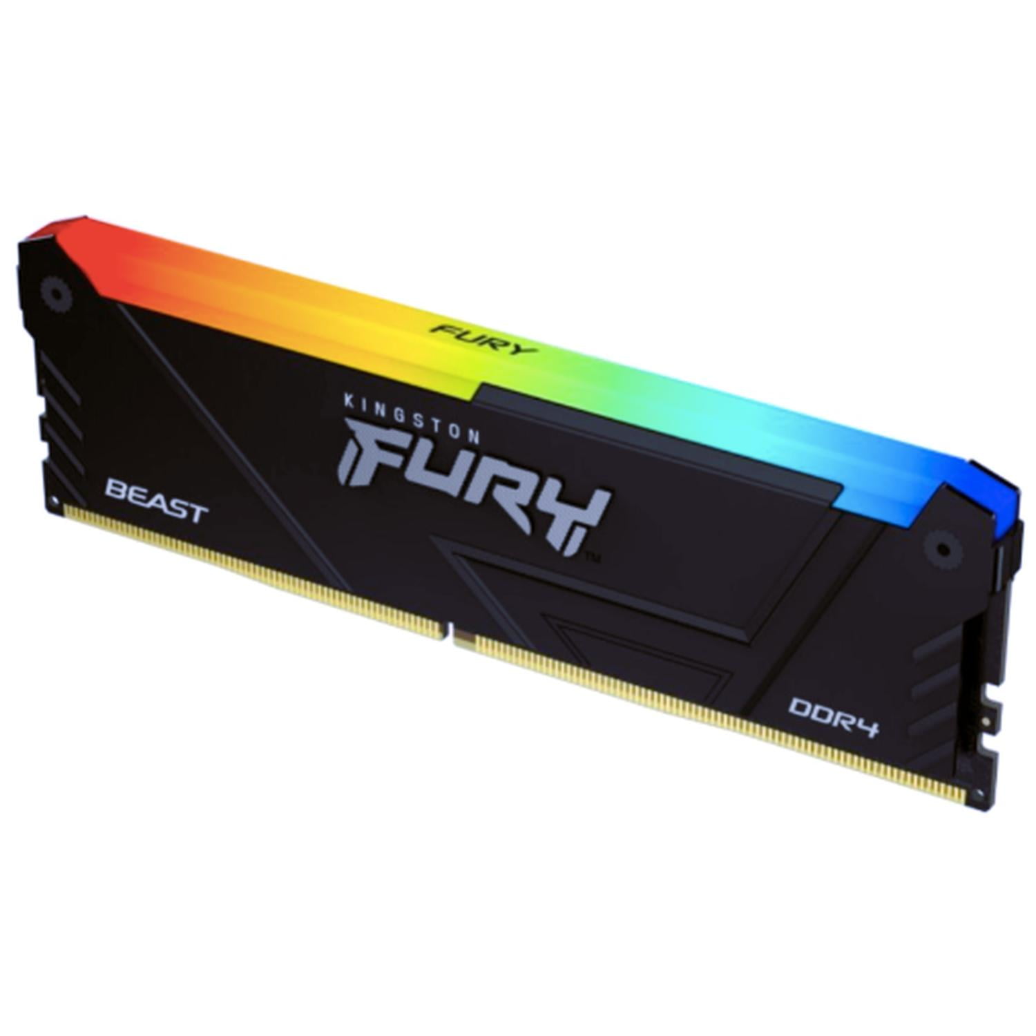 Kingston - Memoria Ram Fury Beast Rgb 16 Gb Ddr4 3200 Mhz Negro Talla Única