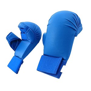 Ioensy - Guantes De Boxeo Guantes De Mma Portátiles Ligeros De Cuero Para Fitness Karate Mma Azul S