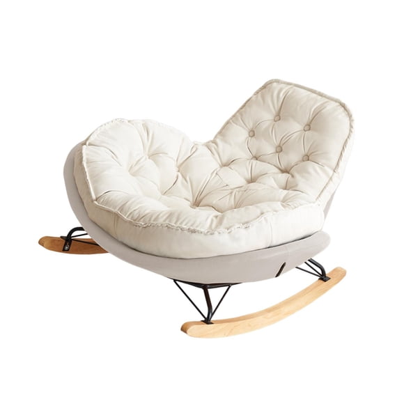 Mecedora Penguin Silla De Ocio Cómoda Individual Para El Porche Del Hogar Interior Beige