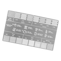 Bothyi - Tarjeta De Referencia Para Regla De Molienda De Café, Comparación De Grano Grueso Y Fino, Acero Inoxidable, 1 Pieza