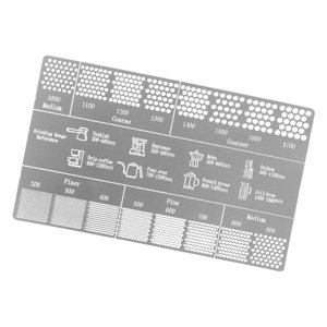 Bothyi - Tarjeta De Referencia Para Regla De Molienda De Café, Comparación De Grano Grueso Y Fino, Acero Inoxidable, 1 Pieza