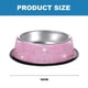 thumbnail image 2 of Cuencos para perros, cuencos de acero inoxidable hechos a mano con diamantes de imitación para mascotas, comedero doble para comida y agua para cachorros, gatos y perros., 2 of 5