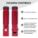thumbnail image 5 of Reposapiés plegables de aluminio VUOZIP M8 para motocicleta, rojos, 5 of 7