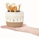 thumbnail image 3 of suxuMhao Canasta de Almacenamiento con Borlas, Canastas de Almacenamiento para Brochas de Maquillaje Canasta de Almacenamiento Tejida para Cabecera de Cama de Escritorio, 3.9"X3.9" 2 Piezas, Rosa +, 3 of 4