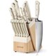 thumbnail image 1 of CAROTE 14-Piece Knife Set with Wood Block, Rust-Resistant, Cream, 1 of 3