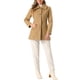 thumbnail image 2 of INSPIRE CHIC Abrigo de Invierno para Mujer con Cuello Abatible y Botonadura Simple con Bolsillos M Caqui, 2 of 6