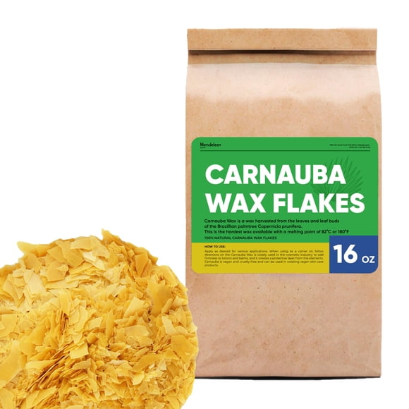 Cera de Carnaúba MENDELEEV STYLE 454 g Escamas – Pulido de Madera y Fabricación de Velas