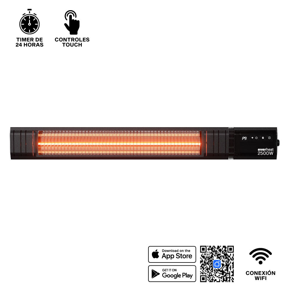 Calefactor De Pared Patio Wifi 2500W Everheat 1 Un