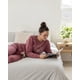 thumbnail image 3 of Pijama Franela Mujer Estampado Flor de Loto Burdeo terracota L, 3 of 8