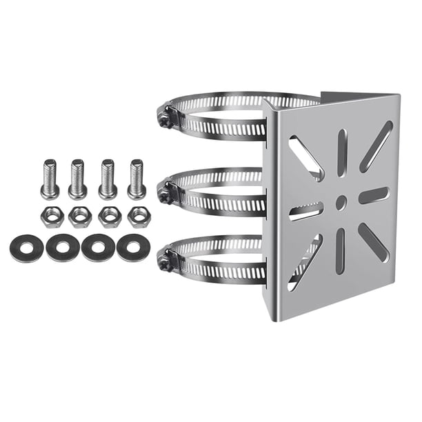Soporte de montaje en pared para cámara, soporte universal para poste vertical, soporte sólido para cámara de seguridad con estructura de acero inoxid