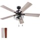 thumbnail image 1 of Ventilador de techo Prominence Home 132 cm negro mate, 1 of 9