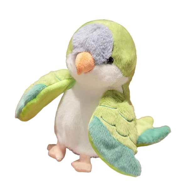 Marioneta de mano de loro, peluche de animal, regalo para niños, juguete cómodo, muñeco de pájaro para contar cuentos, espectáculos, teatro, enseñanza Verde