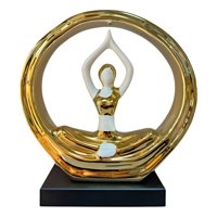 Genérico - Figura Decorativa Estatua Mujer Postura Yoga Adorno Jhn