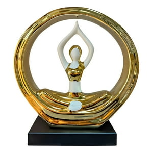 Genérico - Figura Decorativa Estatua Mujer Postura Yoga Adorno Jhn
