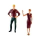 thumbnail image 2 of 2 Piezas 1/64 Figuras De Mujeres Y Hombres Diseño De Modelo Dioramas De Jardín De Hadas Decoración Café, 2 of 3