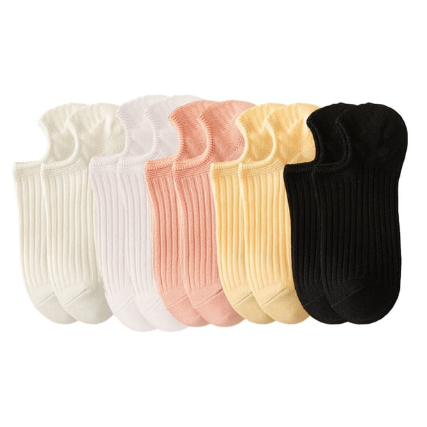 Calcetines finos de cintura baja para mujer, transpirables, de algodón de color liso.