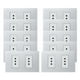 thumbnail image 1 of Pack 10 Tomacorriente Doble Metálico 10a - Gris Blanco, 1 of 3