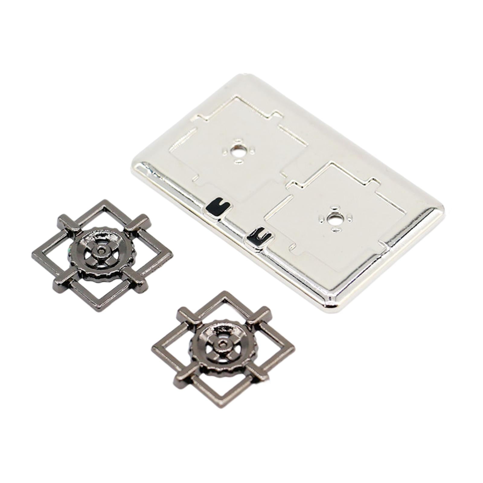 Juego De 2 Utensilios De Cocina En Miniatura Plateados Escala 1:12, Accesorios De 5x4 Cm Para Casa De Muñecas Y Dioramas