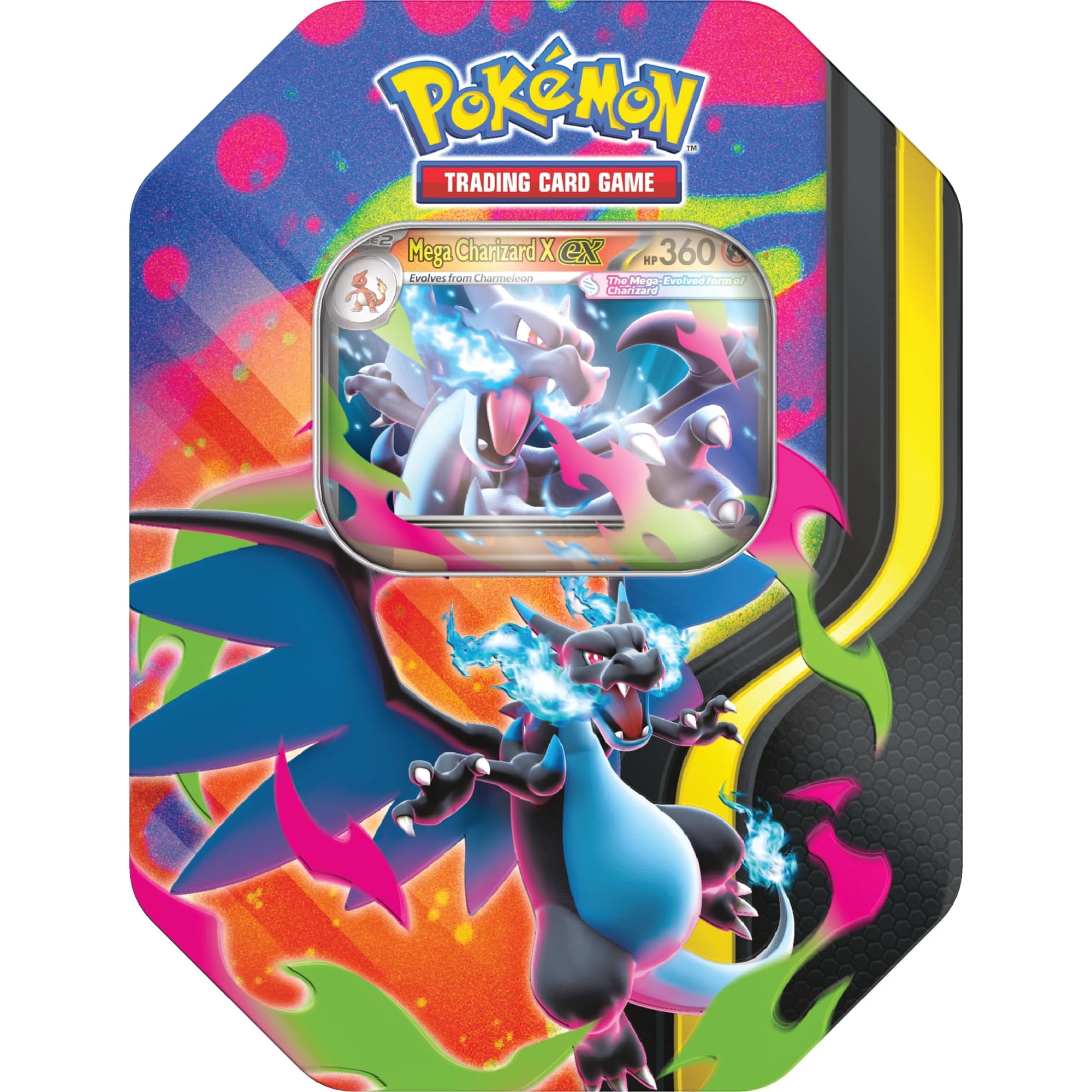 Lata Del Juego De Cartas Coleccionables Pokémon Mega Charizard X
