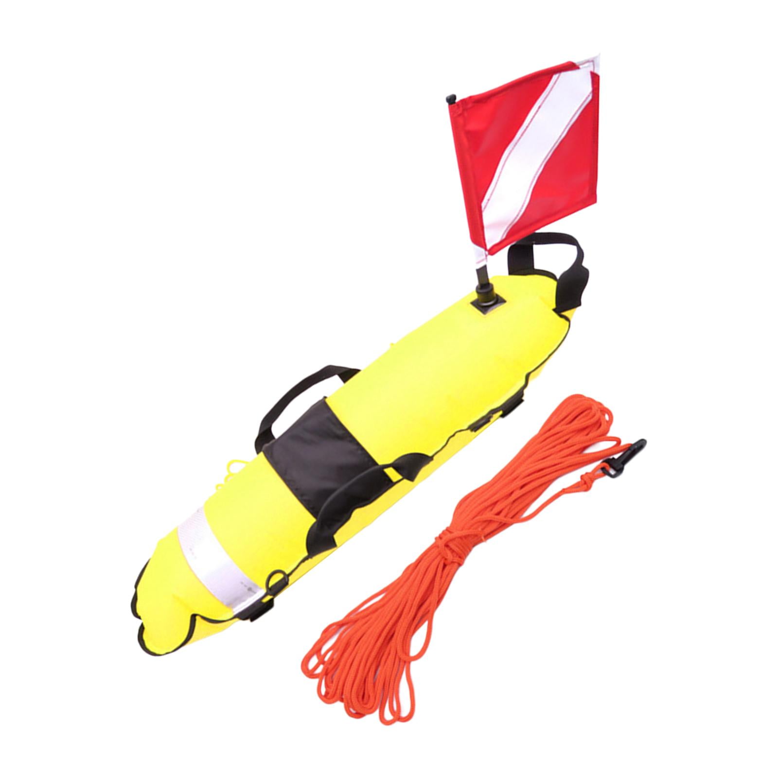 Magideal - De Boya De Buceo De , Buzo Con Cuerdas, Señal De Flotador De Entrenamiento, Equipo De Seguridad Inflable Para Buceo Libre, , Amarillo