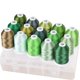thumbnail image 1 of Set de hilos de bordar Simthread, 15 tonos de verde con organizador, 1 of 6