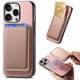 thumbnail image 1 of Funda de Cuero Magnética con Tarjetero para iPhone 16 Pro Max Cubierta Delgada Rosa, 1 of 5