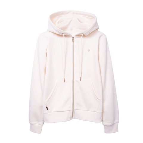 Pillin - Polerón Niña Básico Con Cierre Y Gorro Crudo