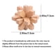 thumbnail image 2 of Wooden Kongming Lock,3D Brain Teaser Puzzle,Office Decompression Puzzle For Adult, Desktop Intelligence Gift For Kids (Flower), 2 of 4