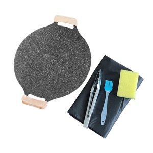 Bothyi - Sartén Redonda Antiadherente Para Barbacoa Coreana, 30 Cm