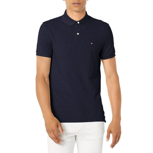 Polo Tommy Hilfiger para hombre, corte regular, azul marino, talla M