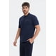 thumbnail image 2 of Polera Hombre Pique Con Bolsillo Botón Azul Marino, 2 of 4