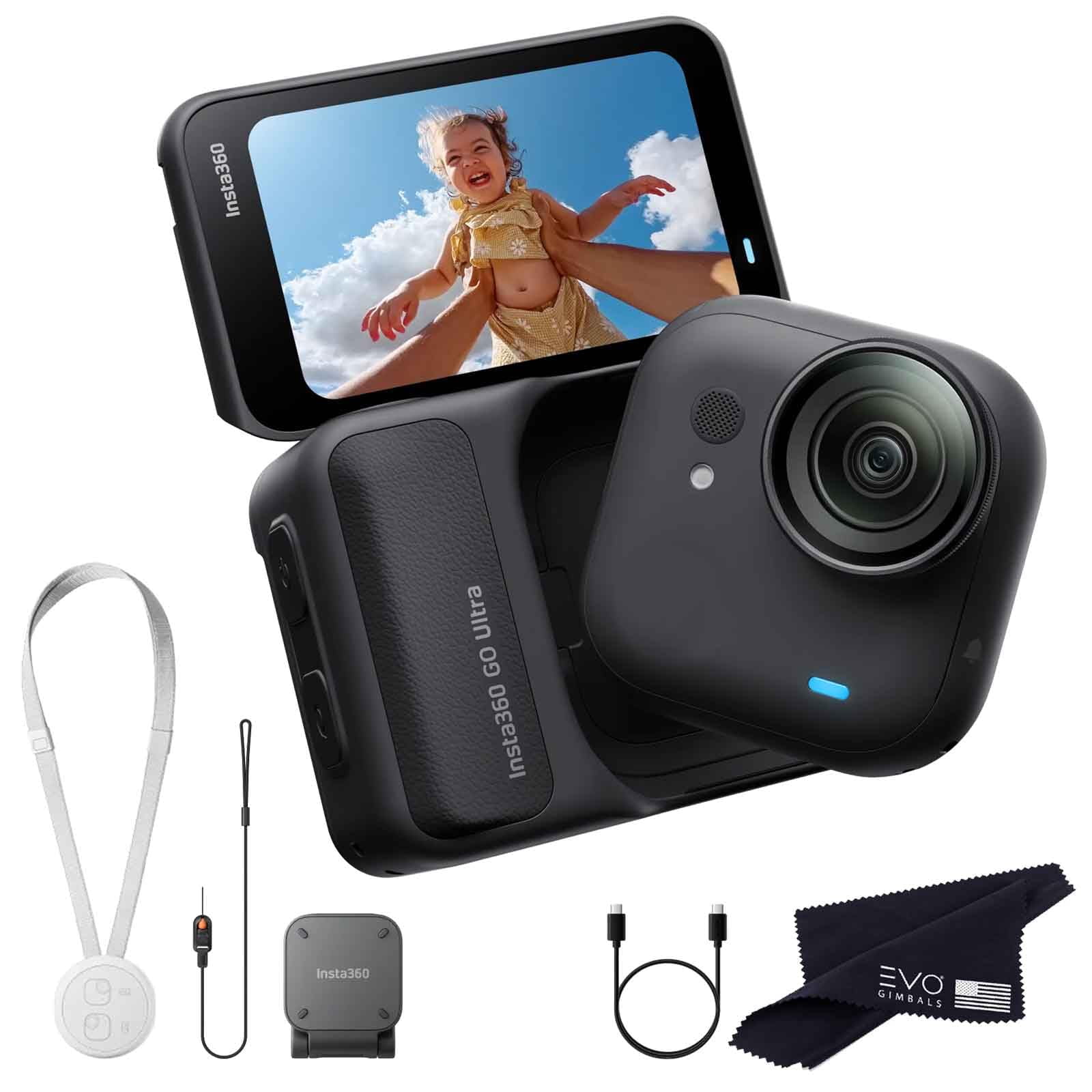 Cámara Insta360 Go Ultra Standard Bundle Midnight Black 4k