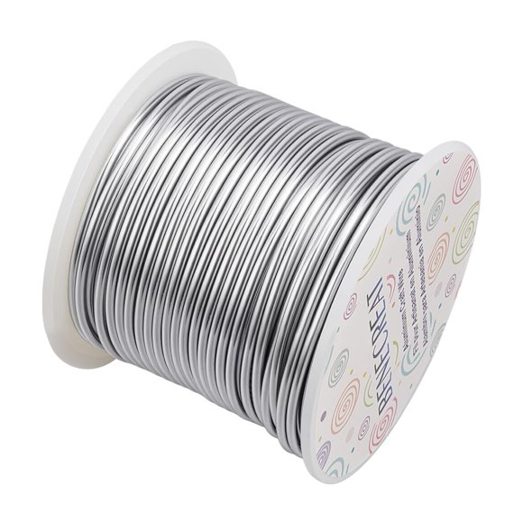 Alambre BENECREAT de Aluminio 12 Gauge 2 mm Plata 30 m