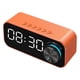thumbnail image 2 of Reloj Despertador Dual Espejo Bluetooth Con Altavoz Estéreo Temporizador Escritorio Naranja, 2 of 3