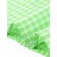 thumbnail image 5 of Blusa de talla grande para mujer Agnes Orinda, manga corta, cuello corazón, cuadros, peplum, talla 1X, verde, 5 of 6