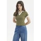 thumbnail image 2 of Polera Mujer Color Cuello Polo Verde Militar Claro, 2 of 4