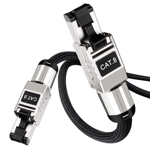Cable Ethernet YYTCG Cat 8 40 Gbps 2000 MHz 1 m de nailon