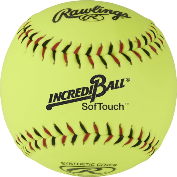 Softbol Rawlings Incredi-Ball, punto blando amarillo, 12 unidades
