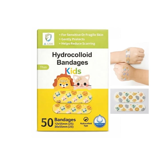 Tiritas JL CARE para Niños, 50 uds, impermeables de hidrocoloide
