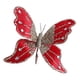 thumbnail image 3 of Adorno navideño de mariposa con pinza, decoración para árbol de Navidad y pared. Mariposa artificial para fiestas navideñas, bodas, sala de estar y ho Rojo, 3 of 5