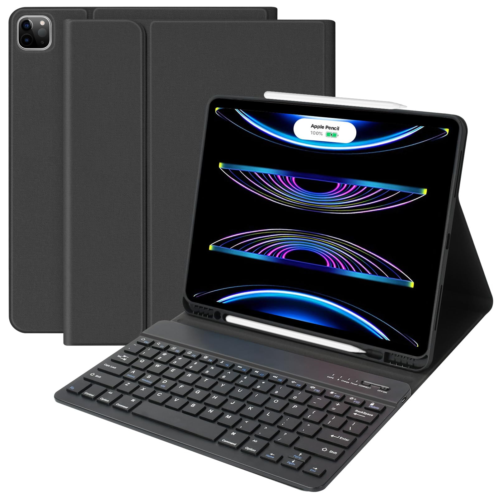 Amzcase - Funda Con Teclado Para Ipad Air 13 Y Ipad Pro 12.9 Amazcase